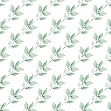 Çiçeksel elementlerle kusursuz suluboya çizimi, arka planı tekrarla