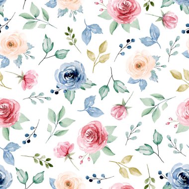 Suluboya boya, çiçeksiz desen, kumaş duvar kağıdı deseni.