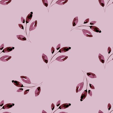 Çiçek konsepti, suluboya resimli kusursuz desen, arka planı tekrarla