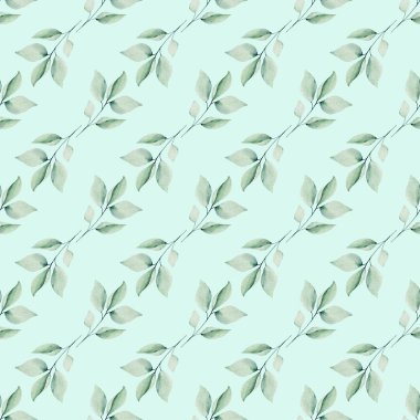 Saplı pürüzsüz desen, suluboya resim