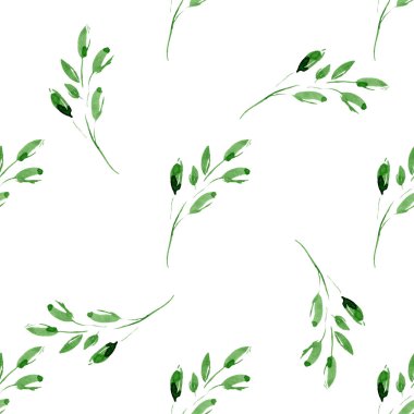 Saplı pürüzsüz desen, suluboya resim