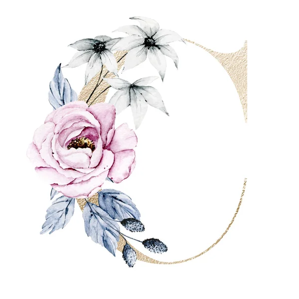 Şirin suluboya resim, çiçekli ve yapraklı C harfi, beyaz arkaplanda çiçek alfabesi.