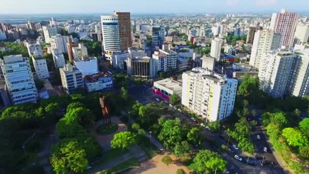 Uitzicht Stad Vanuit Lucht Porto Alegre Rio Grande Sul Brazilië — Stockvideo