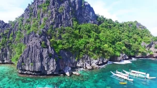 Vue Aérienne Inspiration Vacances Sur Plage Tropicale Big Lagoon Nido — Video