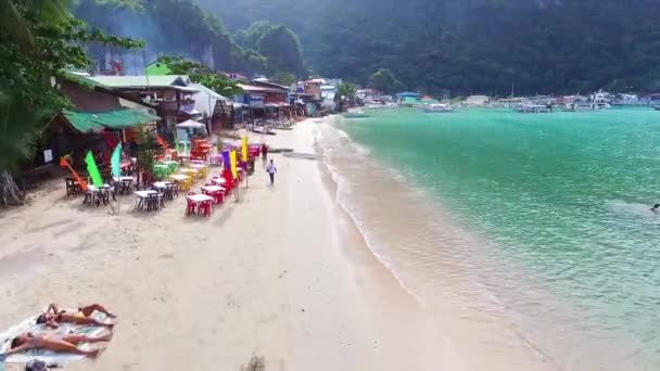 Aerial Tropical Beach Island Holiday Inspiration Nido Palawan Island Filipinas — Vídeos de Stock