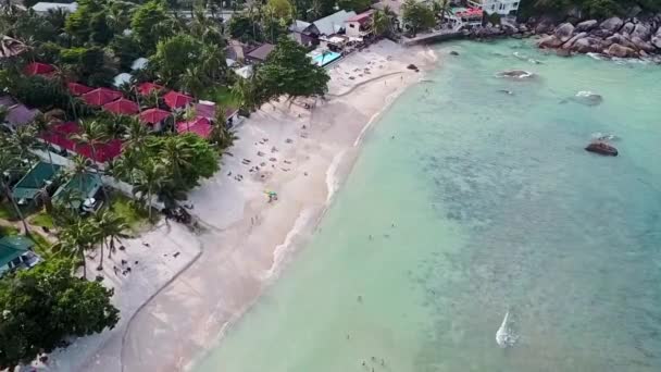 Ocean Holiday Beach Luchtfoto — Stockvideo