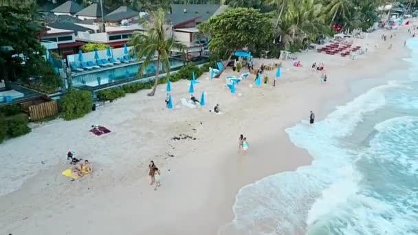 Oceano Vacanza Spiaggia Aerea — Video Stock