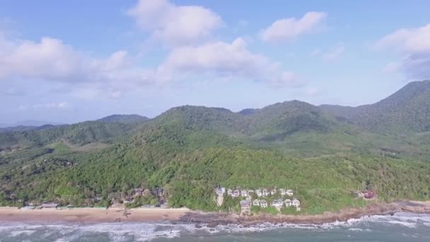 Воздушный Вид Океанский Пляж — стоковое видео