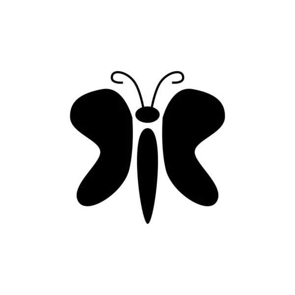 Farfalla Grafica Modello Vettoriale Isolato — Vettoriale Stock