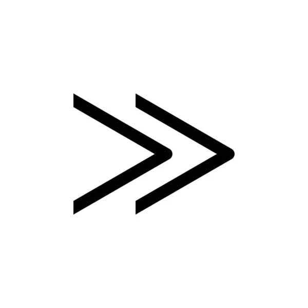 Flecha Derecha Icono Vector Diseño — Vector de stock