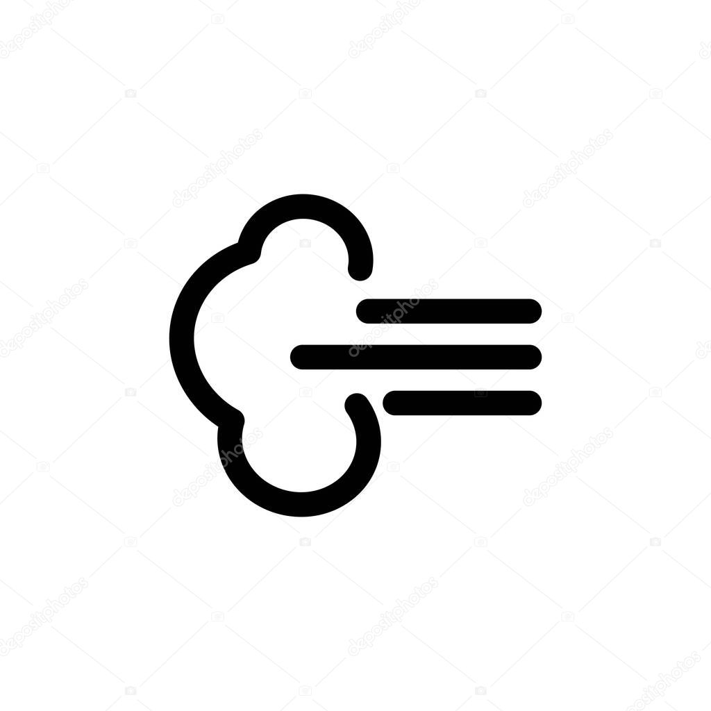 Wind blow icon vector design
