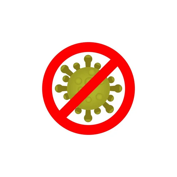 Virus Corona Vector Illustratie Pictogram Template Ontwerp — Stockvector