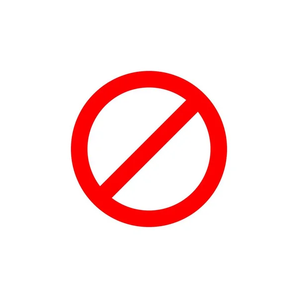 Icono Prohibido Vector Ilustración Diseño Icono Plantilla — Vector de stock