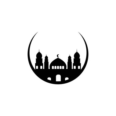 Cami müslümanı vektör illüstrasyon tasarım şablonu