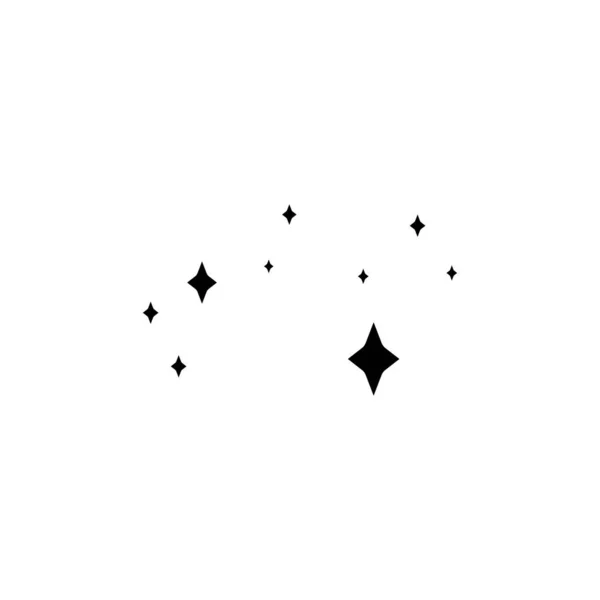 キラキラ星ベクトルグラフィックデザインテンプレート — ストックベクタ