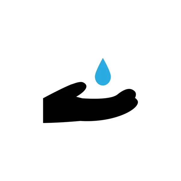 Water Drop Hand Vector Graphic Design Template Isolated — Stock Vector