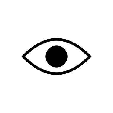 Göz vektör simgesi. Açık göz simgesi vektör çizimi izole edildi