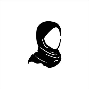 tesettür Müslüman vektör tasarımı çizimi