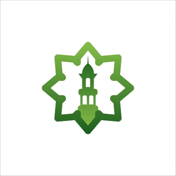 Mosquée Illustration Vectorielle Colorée Isolé — Image vectorielle