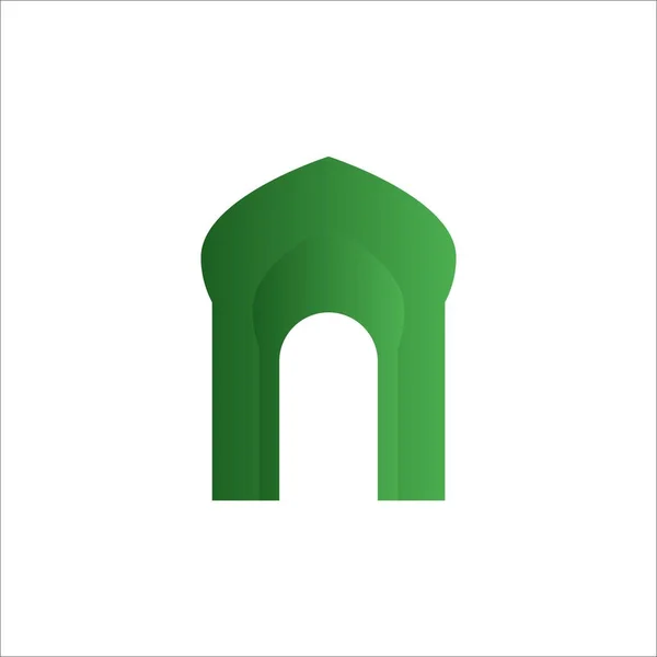 Mosquée Illustration Vectorielle Colorée Isolé — Image vectorielle
