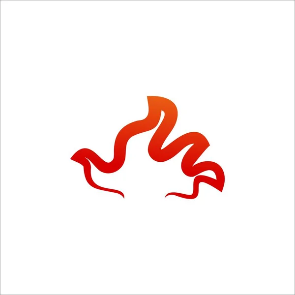 Flame Flat Vector Graphic Design Illustration Isolated — Stock Vector