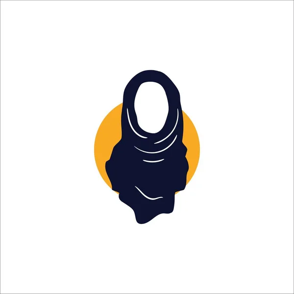 Kobieta Hidżab Muzułmanin Wektor Grafika Projekt Odizolowany — Wektor stockowy