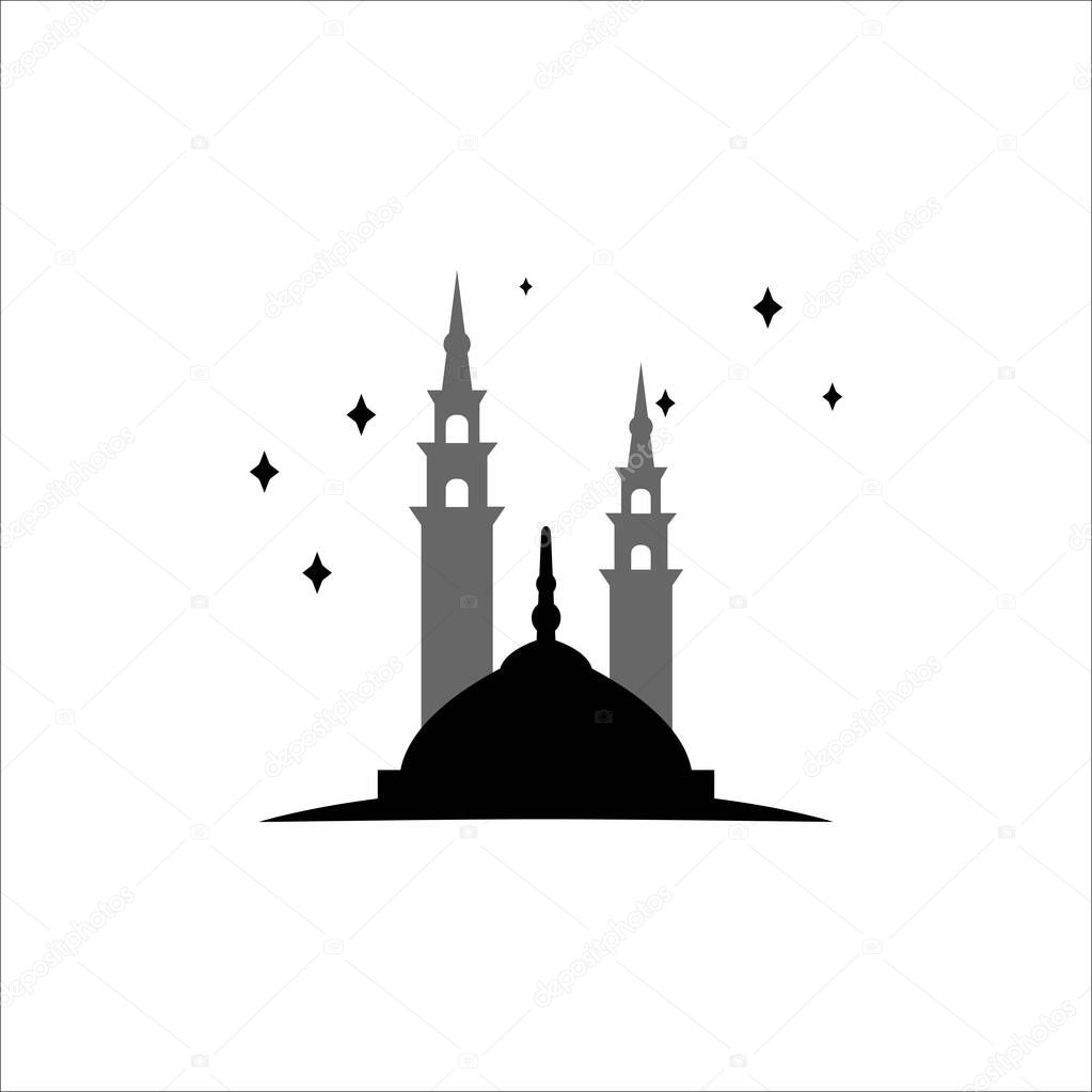 mosque colorful vector illustration isolated