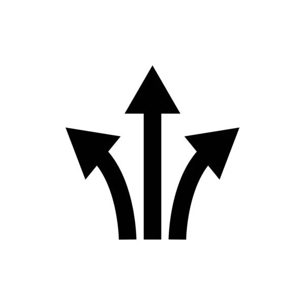 Trojcestná Šipka Sign Icon Vektor Grafický Design Ilustrace — Stockový vektor