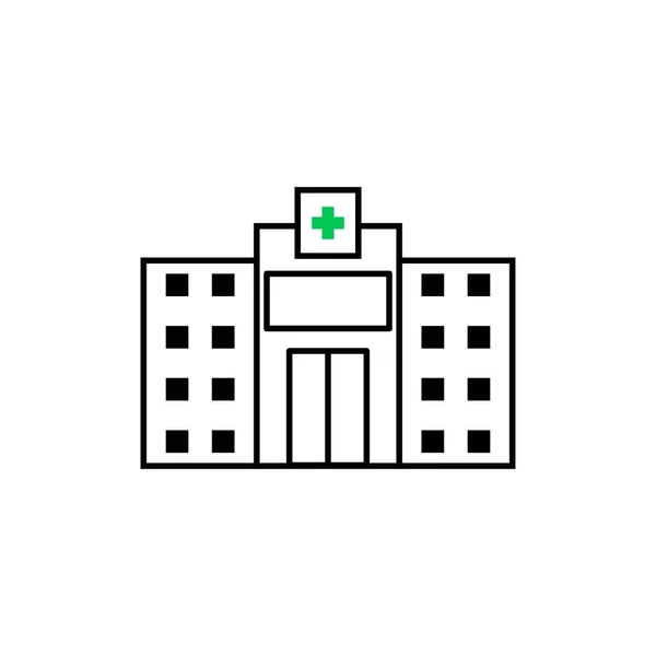 Hospital Vector Gráfico Diseño Ilustración — Archivo Imágenes Vectoriales