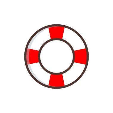 Yaşam şamandırası vektör grafik tasarımı çizimi