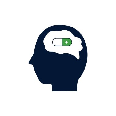 Zihinsel sağlık vektörü grafik tasarım illüstrasyonu