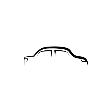 car line vektör tasarım şablonu çizimi