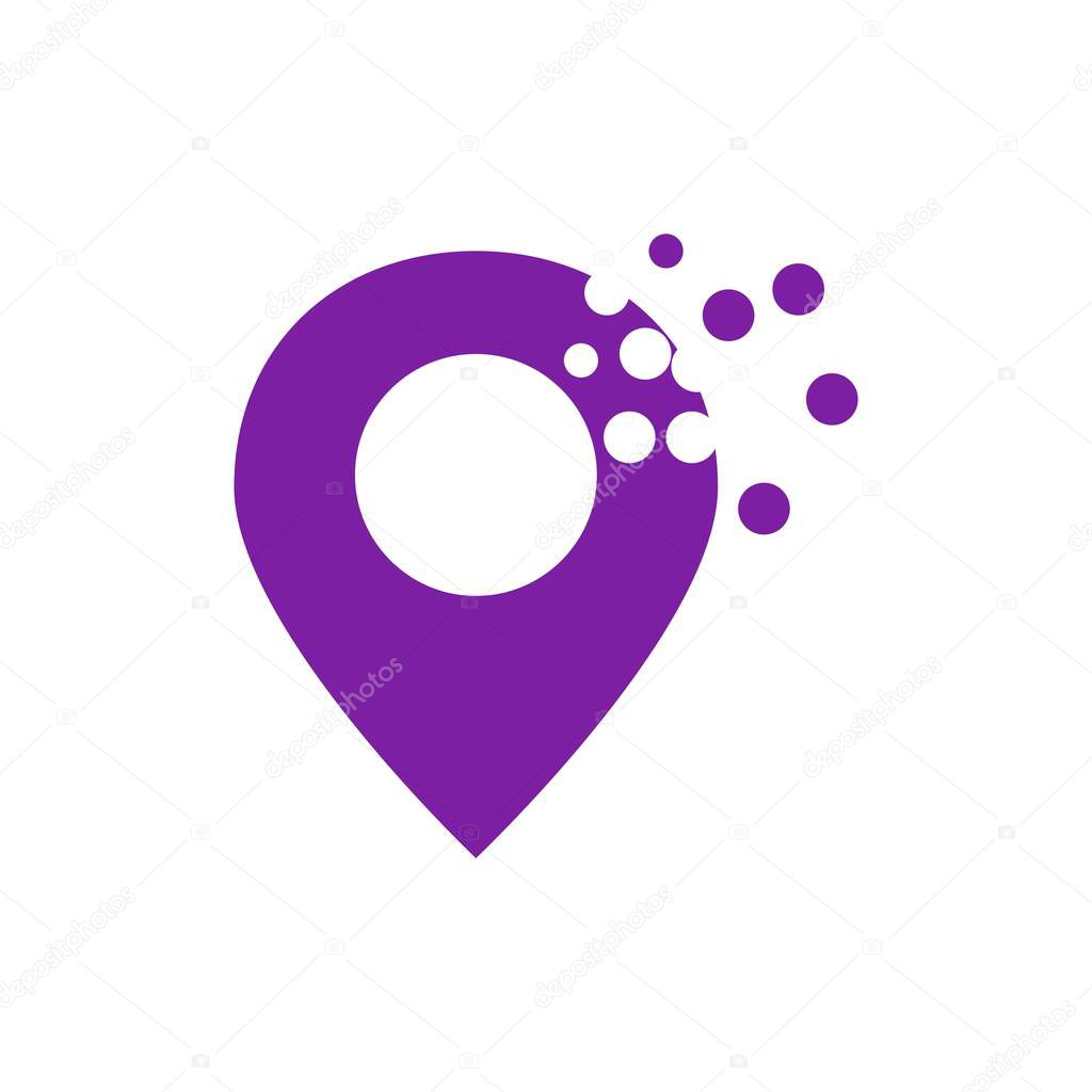 Map pointer vector design template illustration
