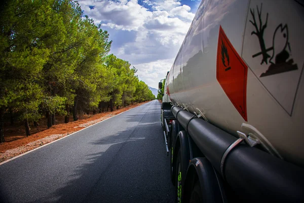 Tank Truck Dangerous Goods — Stock Photo, Image