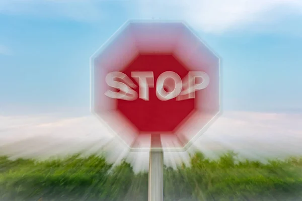 Verkeerstekens Stoppen Met Een Driedimensionaal Effect — Stockfoto