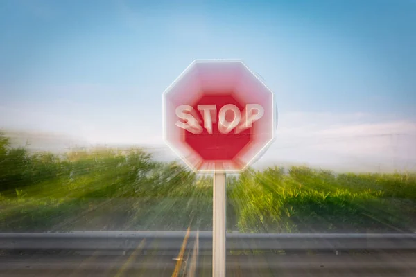 Stop Traffic Sign Three Dimensional Effect — Stock Photo, Image