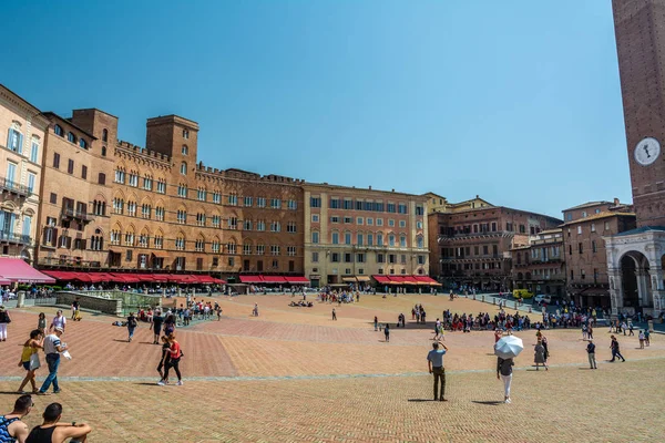 Piazza del Campo em Siena — Fotografia de Stock