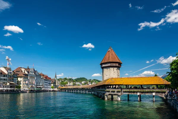 Kapellbrucke di Lucerne — Stok Foto