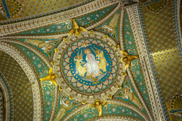 The Basilica of Notre Dame de Fourviere in Lyon