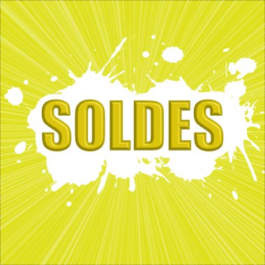 Fransızca 'da satılık resim ve sarı boya.