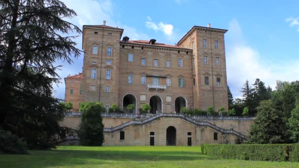 Aglie Turin Włochy Circa August 2016 Zamek Aglie Jego Schody — Wideo stockowe