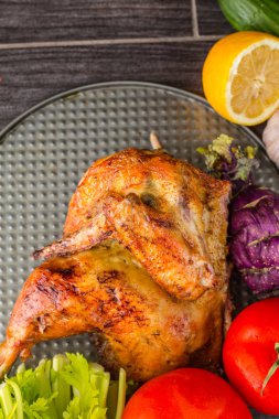 Grill Chiken with vegetabels and lemon