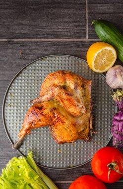 Grill Chiken with vegetabels and lemon