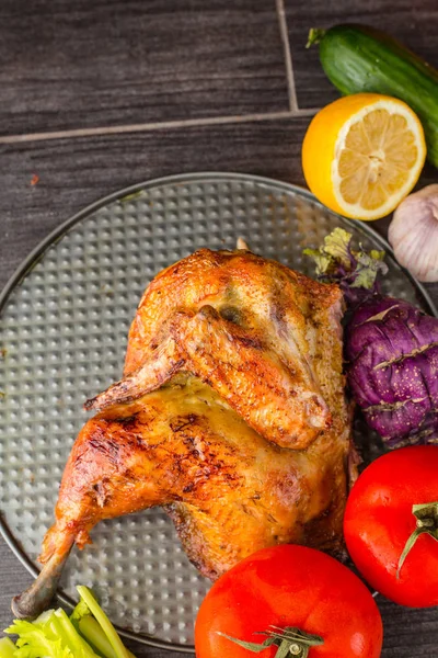 Grill Chiken with vegetabels and lemon