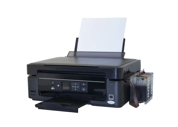 Printer geïsoleerd op witte achtergrond — Stockfoto