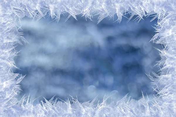 Cornice congelata su sfondo strutturato — Foto Stock
