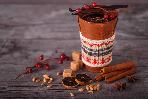 Winter mulled wine — Stock Photo, Image