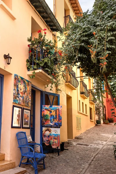 Fransa Collioure Şehrinin Eski Deniz Aşırı Caddesi Telifsiz Stok Imajlar