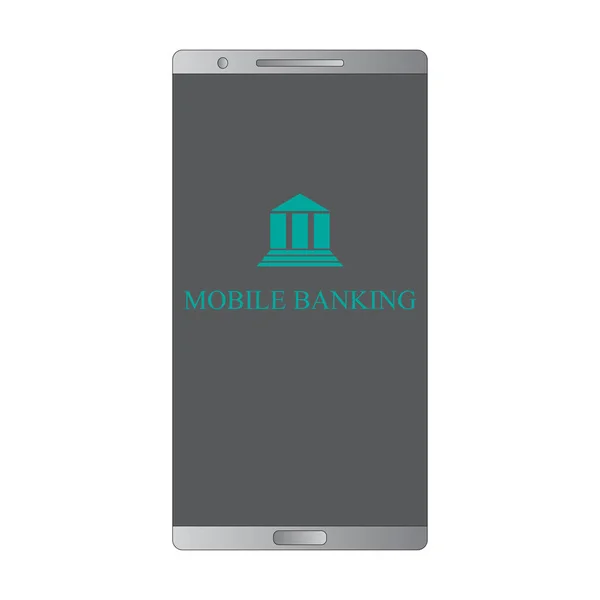 Mobile Banking-Ikone am Telefon — Stockvektor