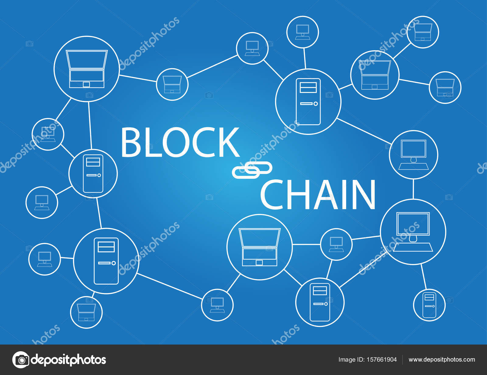 ブロックチェーンストックベクター ロイヤリティフリーブロックチェーンイラスト Depositphotos